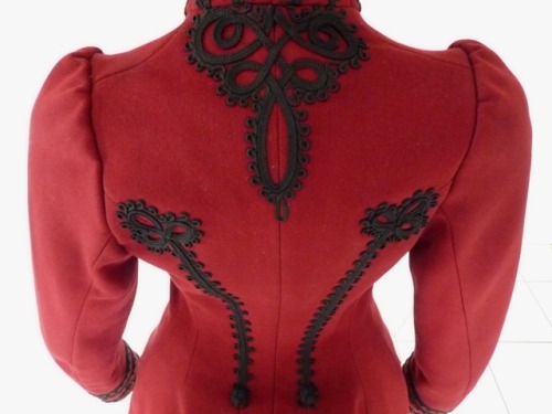edwardian-time-machine:  Extravagant red jacket, ca. 1898 Source 