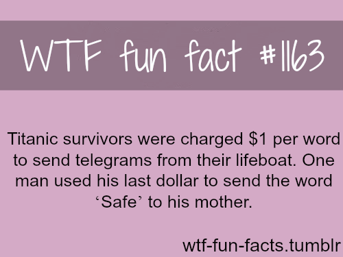 wtf-fun-factss:  titanic survivors  MORE OF WTF-FUN-FACTS are coming HERE funny and weird facts ONLY