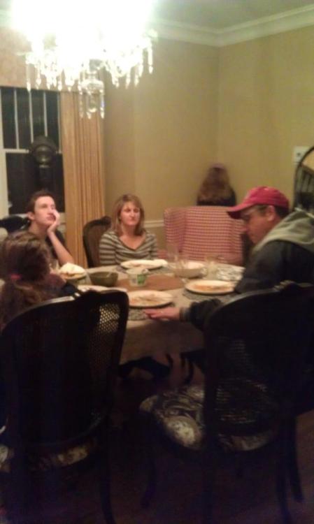 Cornertime during family dinner