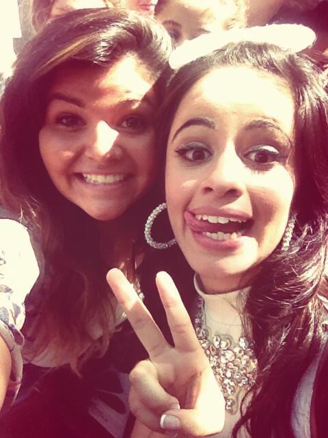 Camila with a fan today