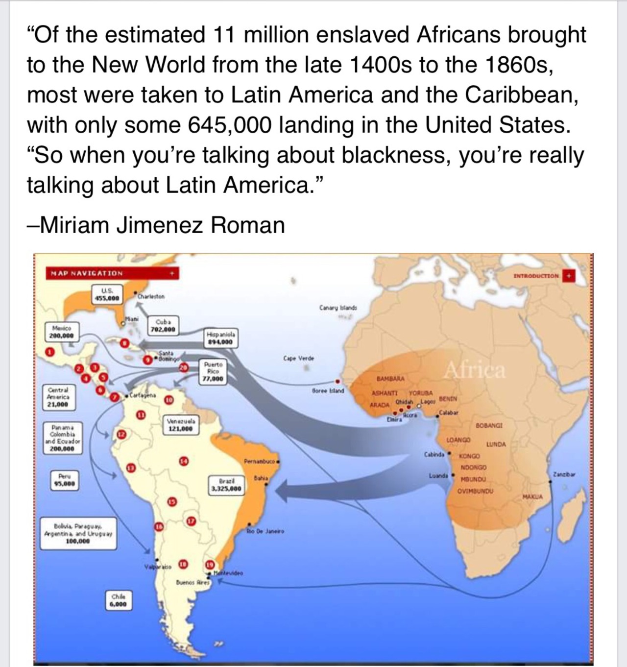 oshun67: There are more descendants of Africans who speak Spanish or Portuguese than