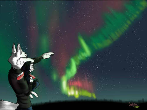 ocerydia:  Showing the northern lights ! By OceRydia This drawing was posted on Patreon the 16th Feb