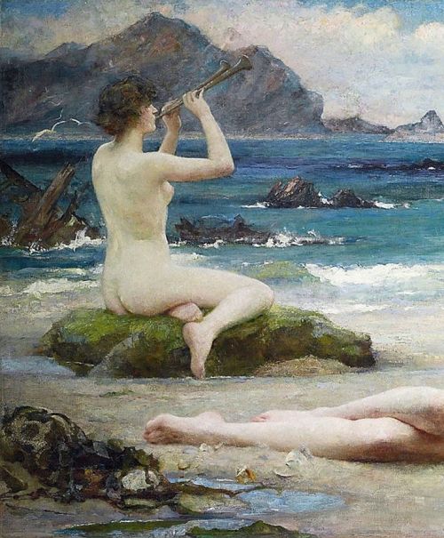 loumargi:Henrietta Rae (English, 1859-1928). The Sirens (detail)