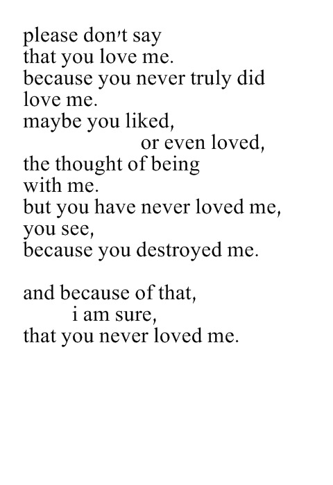 i love you but you dont love me poems