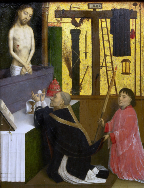 Simon Marmion - The Mass of St. Gregory (c. 1460).