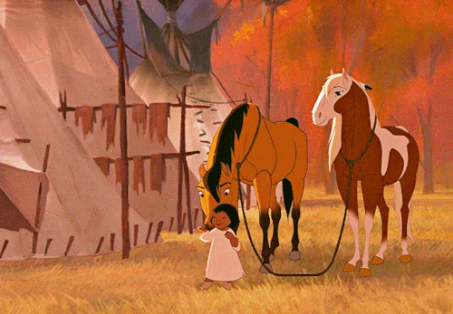 redbelles:Bye-bye horsey!  SPIRIT: STALLION OF THE CIMARRON (2002) dir. Kelly Asbury & Lorna Cook 