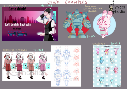 cynicalghostie: [Commission Prices Updated 9/28/19] Reblogs appreciated!!! -Contact either through D