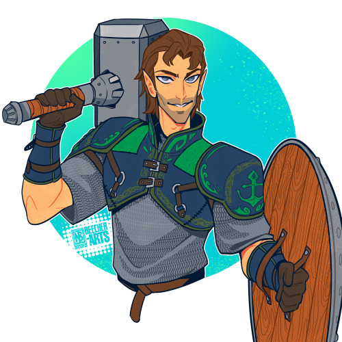 beecher-arts:Commission for a client of their Half Elf Paladin!