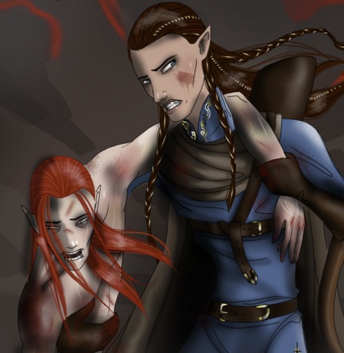 otorno:Fingon rescuing Maedhros from Thangorodrim. Not sure where Thorondor is right now :P© 2013 An