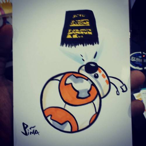 BB-8, showing “A New Hope”! Made for #phxcc #bb8 #starwars #anewhope #sketch #droid #for