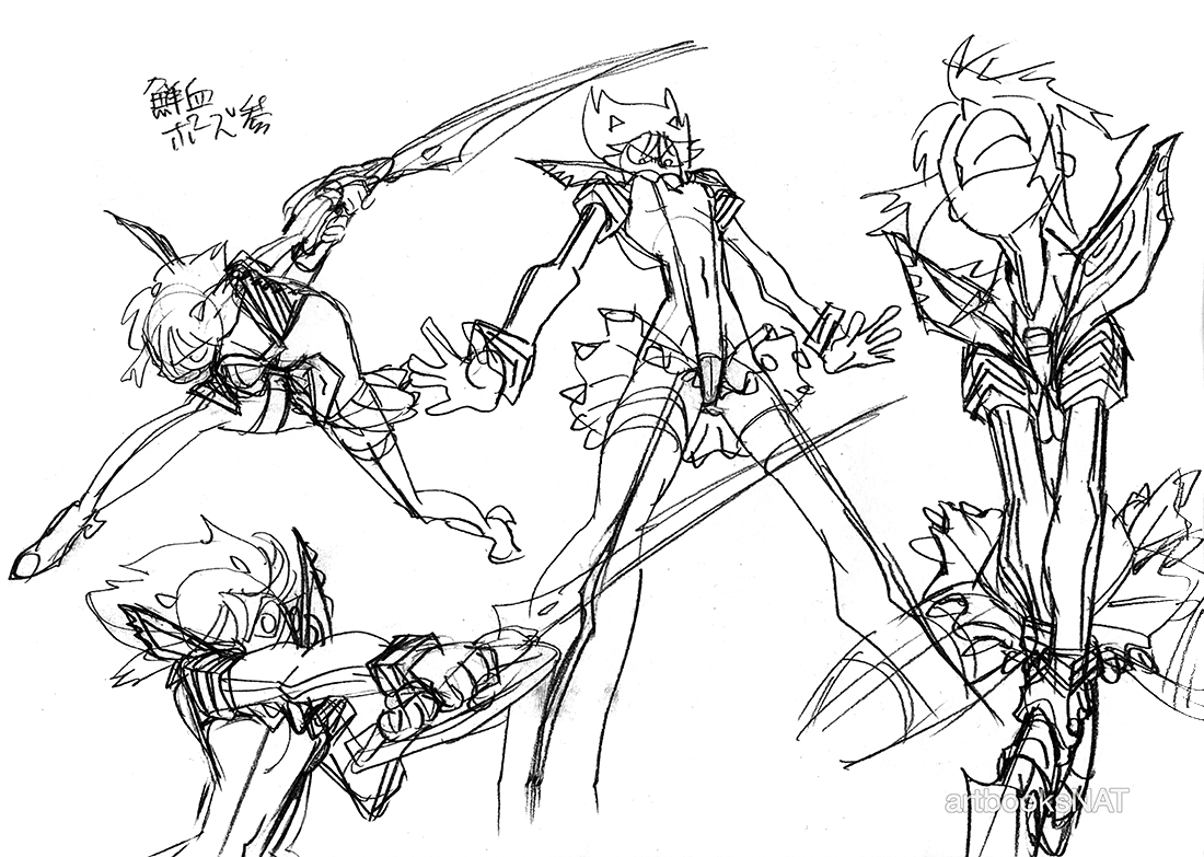 artbooksnat:Kill la Kill (キルラキル) Ryuko’s concept art, later costume design