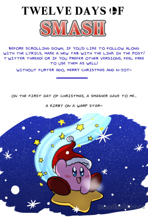 doodledstars: Song LinkMerry Christmas and N-joy Twelve Days of Smash! Sorry if I’m bad at mak