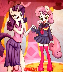 leadhooves:  anibaruthecat-lives:  Kill la Belle Sweetie Belle: Can I wear this one sis? Rarity:Mmmmm… (Now, when I made this one???….) Yeah, I should not watch anime and ponies the same day :D Anyway Many otakus maybe will hate me and many bronies
