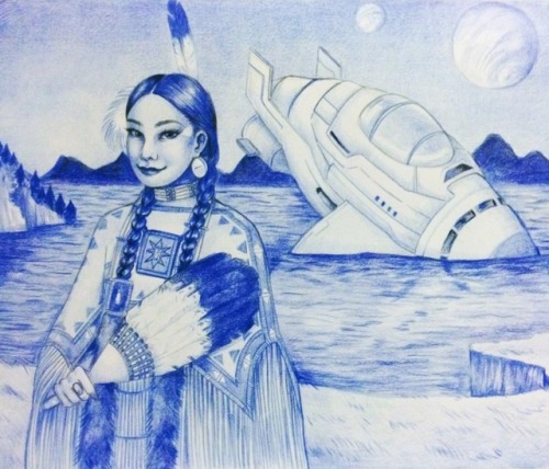 Happy Native American Heritage Month! I based this drawing off Hikaru Tanaka’s illustrations f