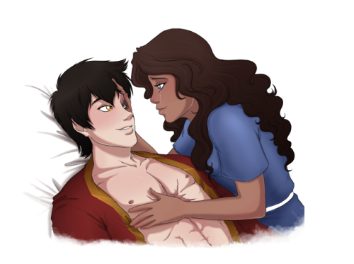 “It’s fine, Katara,” Zuko’s words were a soft utterance against the turmoil still echoing deep in he