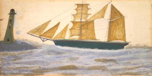 artist-alfred-wallis: Two-Masted Ship, Alfred Wallis, 1928, TateBequeathed by Mrs Doris Sealy 1975Si