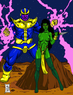 nude-superheroines:  Thanos and Gamora