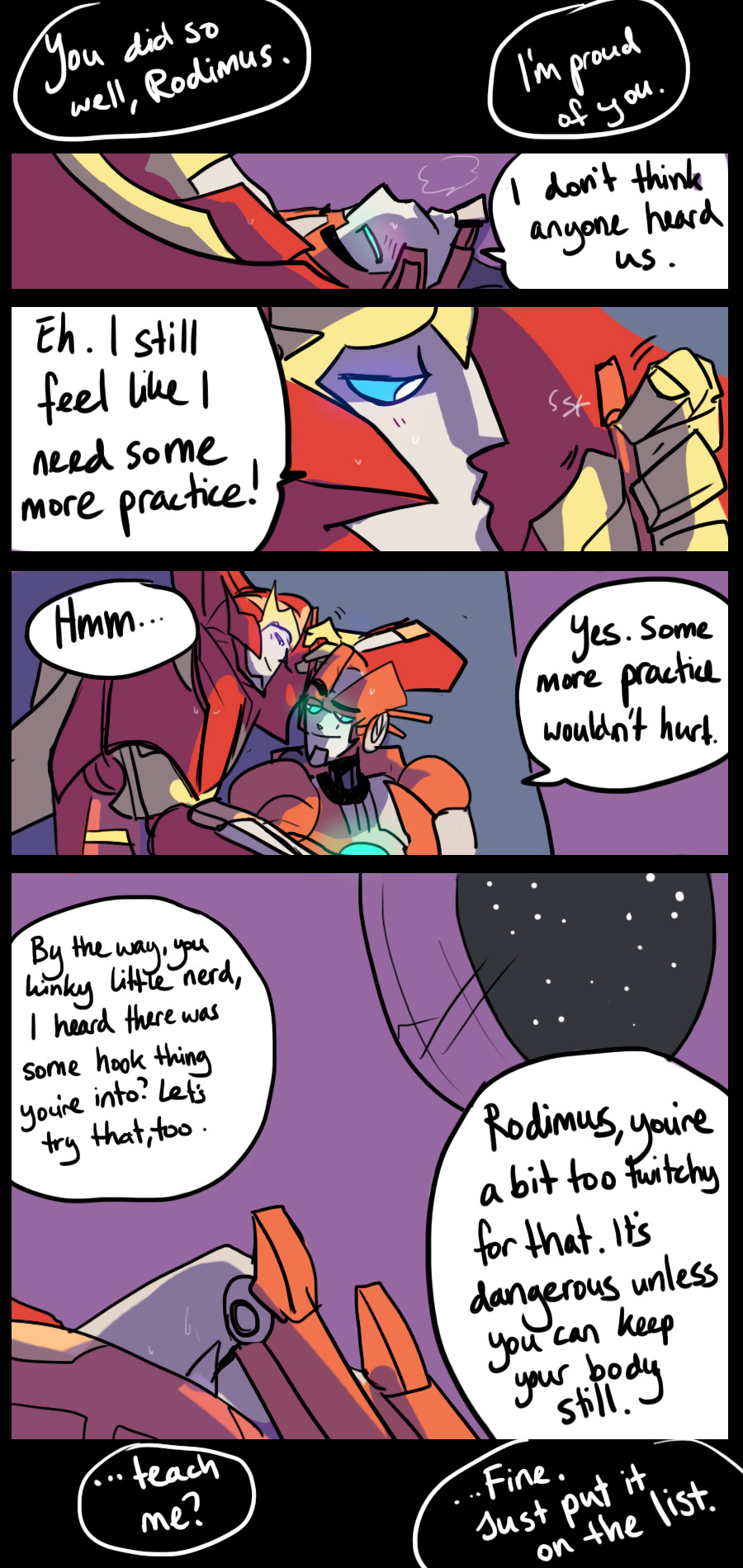 schandbringer:  I’m disgusting, and heavily breathing robots give me life. I know