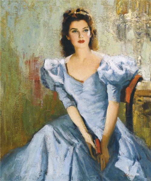 Portrait of Rosalind Russell. Nicolai Fechin (Russian-American, 1881-1955). Oil on canvas. 