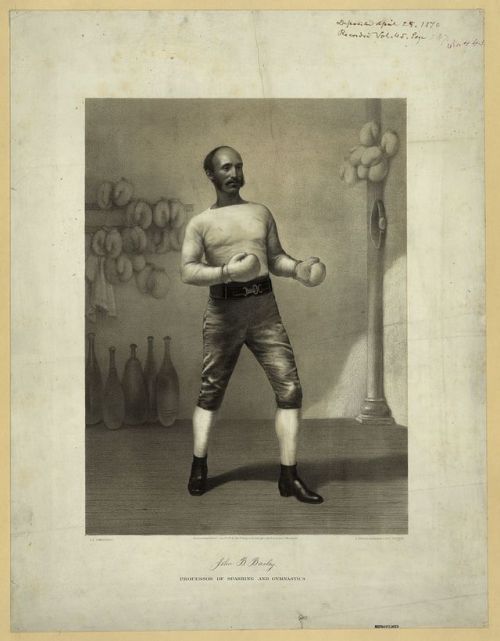 John B. Bailey, professor of sparring and gymnastics (Massachusetts[?], c. April 28th, 1870).