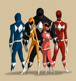 jigokuen:  Some less serious stuff, recently I’ve been through this whole nostalgia trip with stuff I grew up with. Who could leave out Mighty Morphin Power Rangers!? Edit: Now available as prints here: http://society6.com/MingjueChen  Thanks!