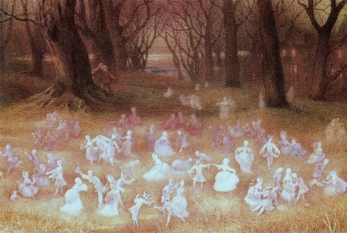 oldpaintings:The Haunted Park by Richard Doyle (English, 1824–1883)
