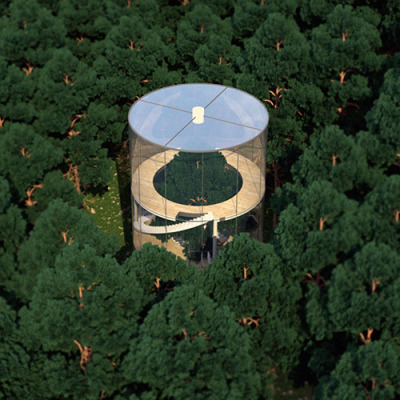 worldoffactsnow:Architect designs childhood dream home built around a full grown tree in the middle of the forest.