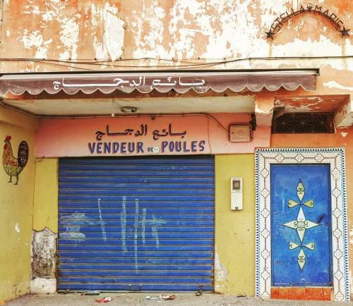 . . . #Tamraght #Morocco #street #chicken #shop #door #tiles #stellamaris