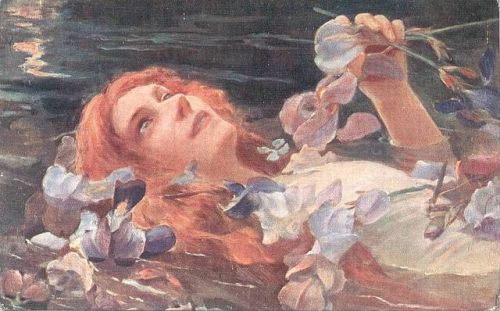 letterful:ophelie in water (1900), by gaston bussiere