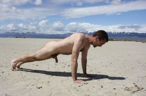 personalextension:  Nude asanas on the desert playa.  Birthday party at the edge of the world, May 2010! (Far SE Oregon, USA) #parsvabakasana #ardachandrasana #sirsasana #kumbhakasana #namaste 