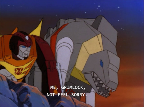 thesassformers: Me But his laughter sounds like a choking hippopotamus.