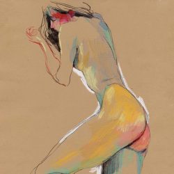 mirrormaskcamera:  Crayons (III)on paper Kraft, Canson.by Conrad Roset