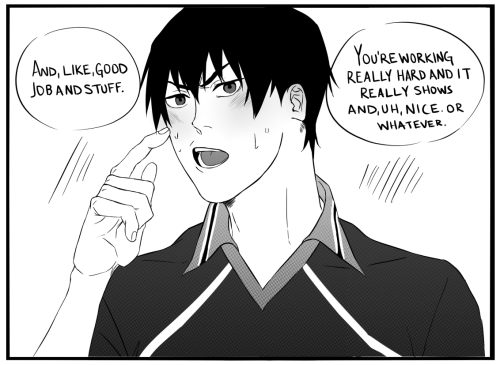 yuki119:In which Kageyama suddenly realizes Tsukki is a hot tater tot and now that he notices he&rsq