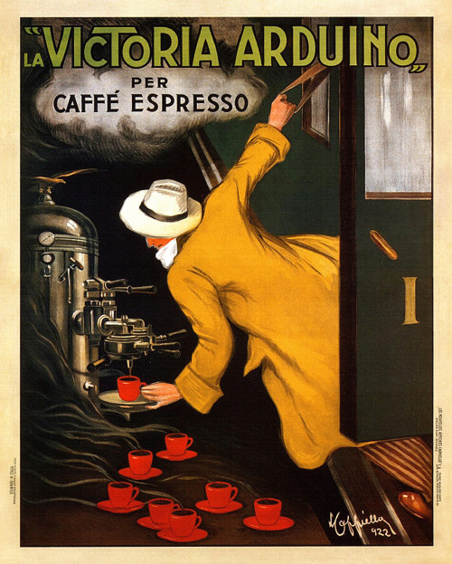 Les-Annees-Vingt:  Leonetto Cappiello - La Victoria Arduino Caffé Expresso, 1922.