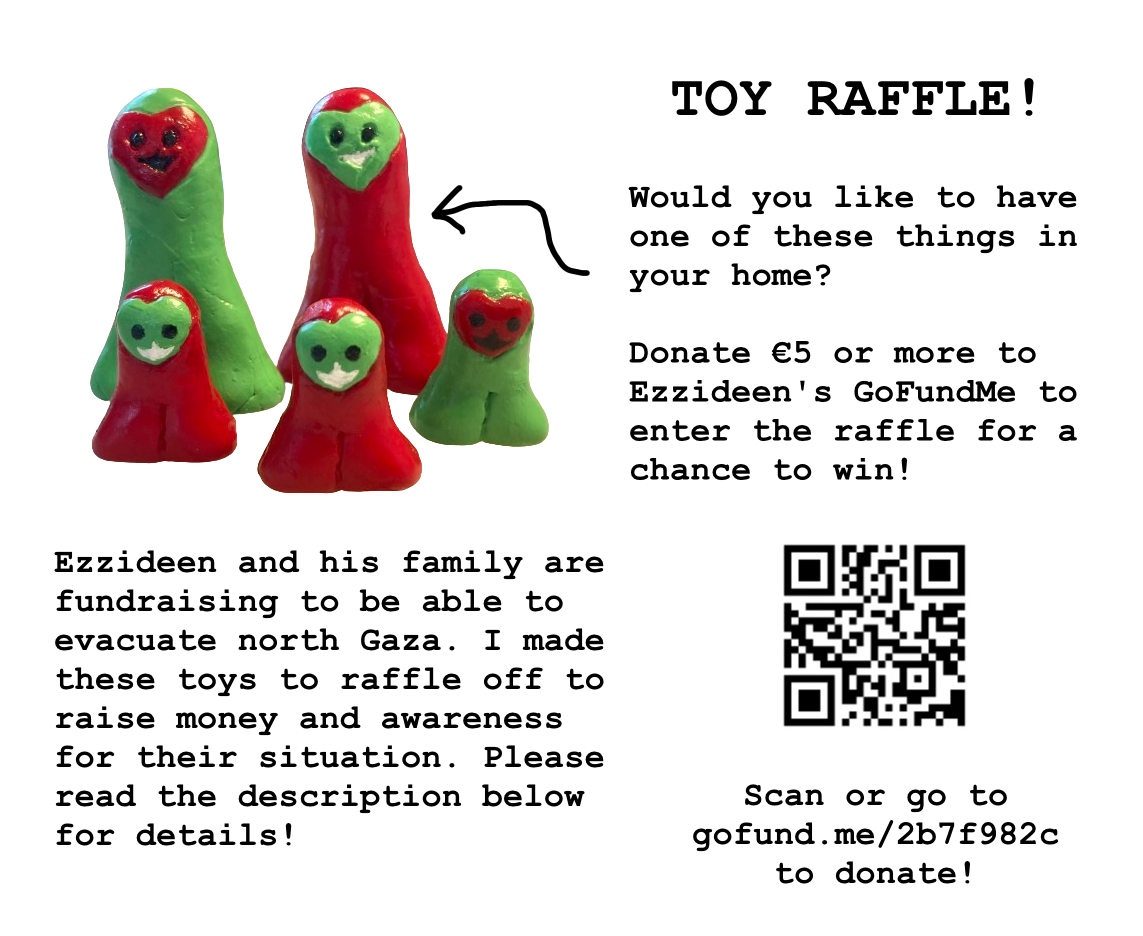 Toy raffle announcement