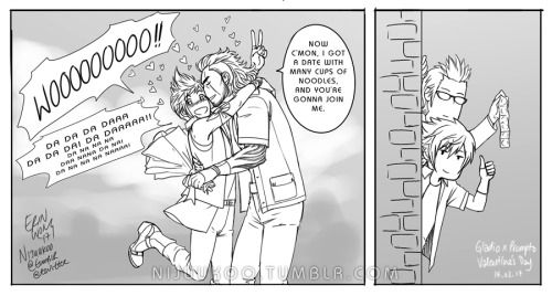 nijuukoo: Based on a conversation with i had with @vintage-aerith about the boys giving each other food bouquets because that’s love （*´▽｀*）Don’t worry prompto, Noctis and Ignis got your back <3 Nissin should pay me for all this advertisement