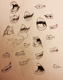 frizzbutt:  Teeth study - focusing on variations and lengths.