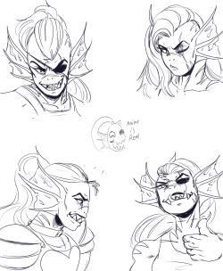 jen-iii:  Some Undyne sketches because you