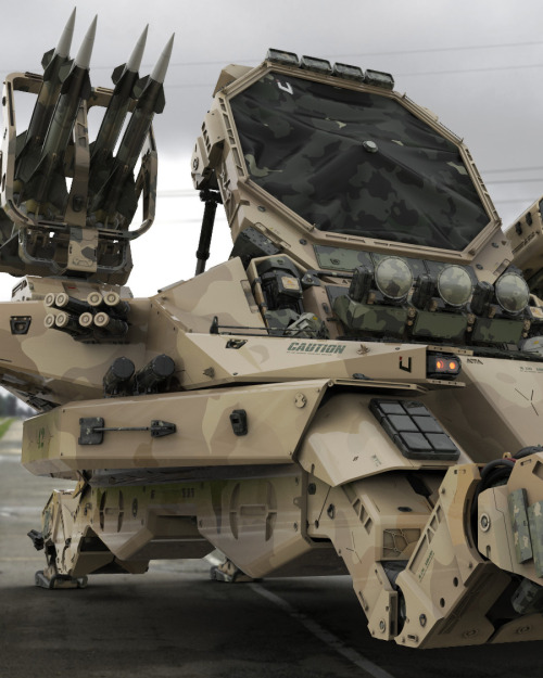 someponys-scribbles:  the-man-who-sold-za-warudo:  cyberclays:  M130 Abrams, 108th Air Defense Artillery Brigade  - by  Amin Akhshi    is that the fucking shagohod   God damn this is real life mech porn 