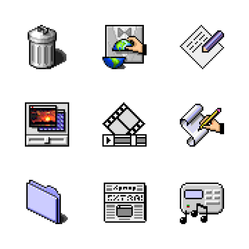 Mac OS 8 - various icons