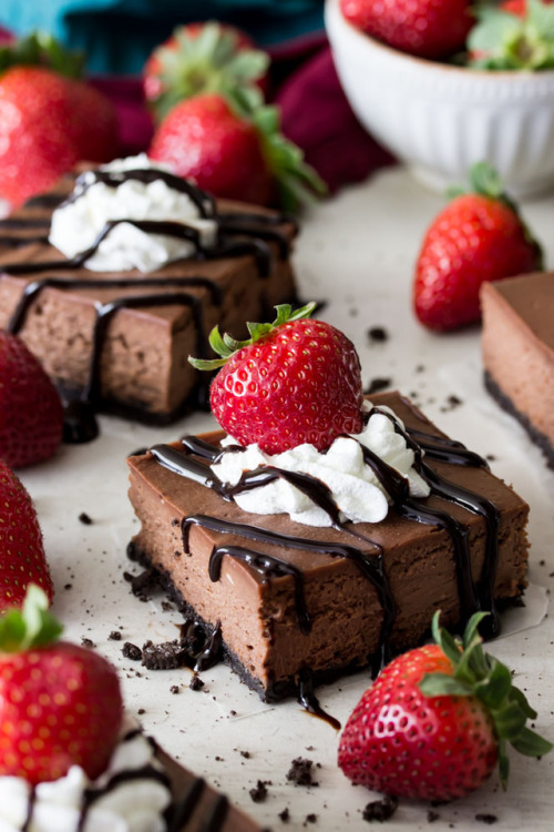 verticalfood:Chocolate Cheesecake Bars