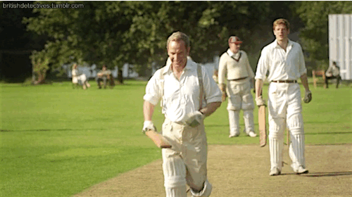 britishdetectives: Detectives playing cricket Grantchester (2017) 