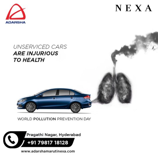 Unserviced cars are injurious to health - Get your car serviced on time - Adarsha Nexa