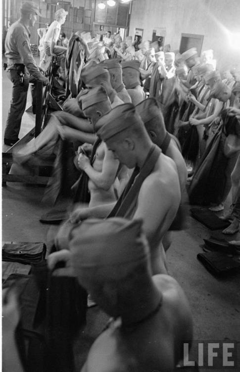 doctordee:  1bohemian:Life - Marine Boot Camp - Mark Kauffman - July 1951   How come we can have pictures like this nowadays?