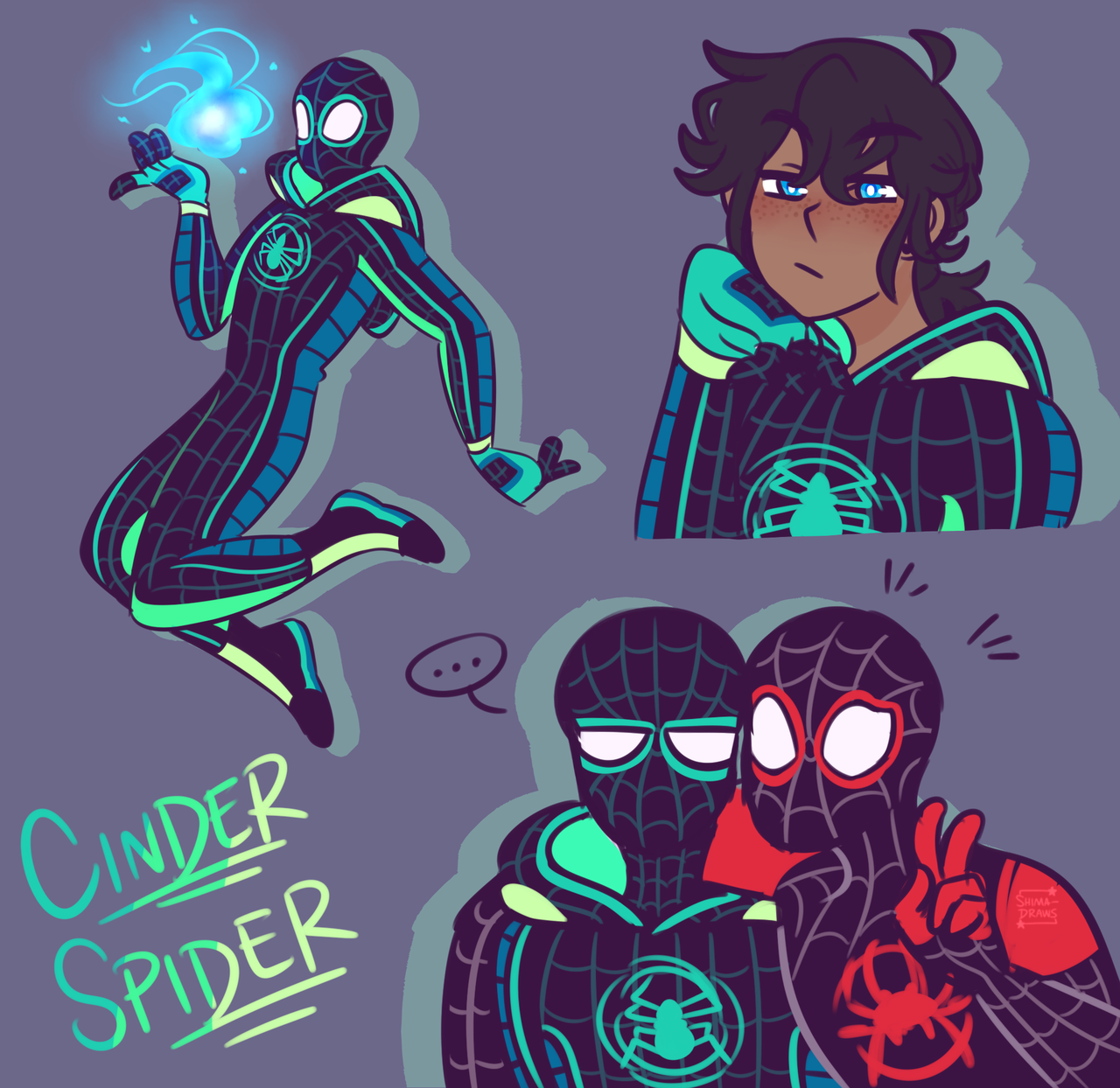 WIP of my spidersona stuff. The spider-man doesn't have name yet