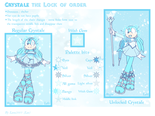 satellite-blossom: New refence sheet for an old OC : Crystale, the Lock of Order ! If you like this 