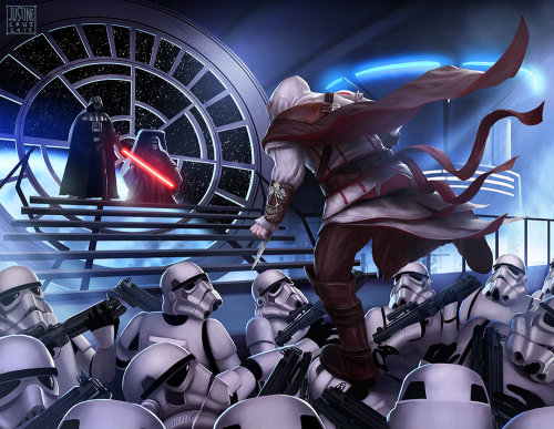 assassinscreedart:  Star Wars , Assassin’s Creed crossover by Justine Cruz