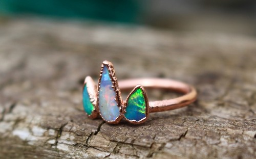 Opal Teardrops &amp; Copper RingJust added this sweet one along with a couple of others to etsy 