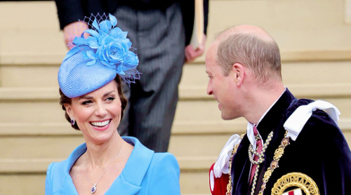 theroyalsandi:The Duke and Duchess of Cambridge attend the Order Of The Garter Service at St George’