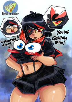   day 21 of #aprilturnover of Ryuko and senketsu.if